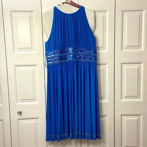 JS Boutique Beaded Blue Cocktail Dress